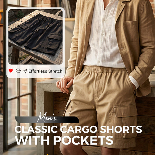 🩳50% OFF! ✨ Men's Cargo Shorts – Loose Fit, Multiple Pockets, Durable 🍂