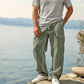 👖50% OFF! ✨ Men's Cotton Linen Cargo Pants with Drawstring Waist – Breathable, Relaxed Fit, Multi-Pocket 🏔️