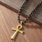 ⏰ 50% OFF – Vintage Hematite Cross Necklace | Limited Time! Adjustable Length, Heavy-Duty, Rust-Free