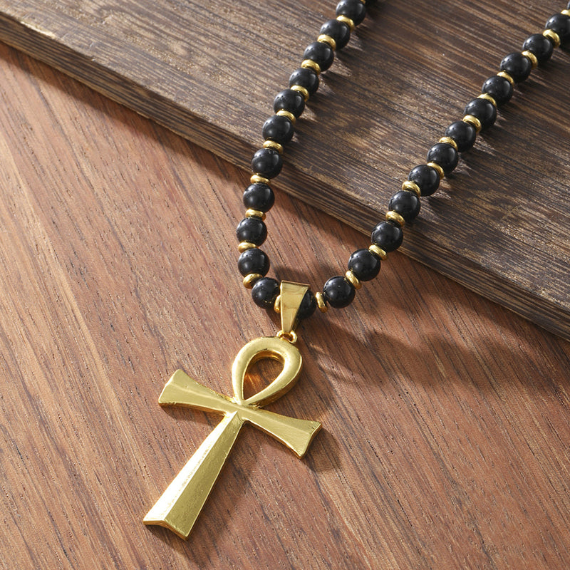 ⏰ 50% OFF – Vintage Hematite Cross Necklace | Limited Time! Adjustable Length, Heavy-Duty, Rust-Free