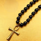⏰ 50% OFF – Vintage Hematite Cross Necklace | Limited Time! Adjustable Length, Heavy-Duty, Rust-Free