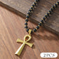 ⏰ 50% OFF – Vintage Hematite Cross Necklace | Limited Time! Adjustable Length, Heavy-Duty, Rust-Free