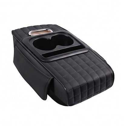 🔥50% off!🚗🥤5-in-1 Car Armrest Cushion – Centre Console Box with Tissue Holder, Cup Holder & Storage Pockets