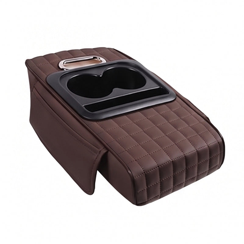 🔥50% off!🚗🥤5-in-1 Car Armrest Cushion – Centre Console Box with Tissue Holder, Cup Holder & Storage Pockets