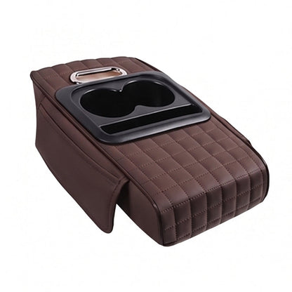 🔥50% off!🚗🥤5-in-1 Car Armrest Cushion – Centre Console Box with Tissue Holder, Cup Holder & Storage Pockets