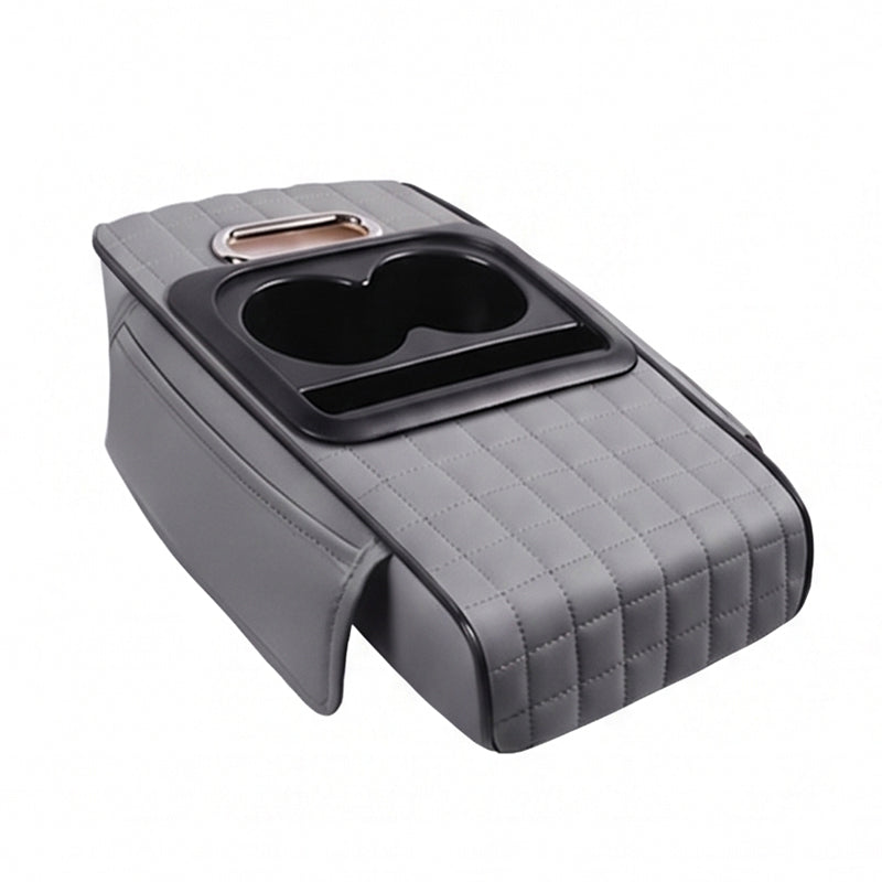 🔥50% off!🚗🥤5-in-1 Car Armrest Cushion – Centre Console Box with Tissue Holder, Cup Holder & Storage Pockets