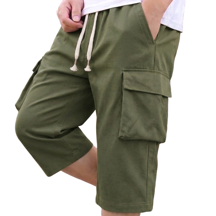 📢📢50% OFF !! ⏰Men's Casual Capri Cargo Shorts with Drawstring Waist