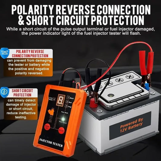 🎁2026 New Arrivals 50% OFF💥Professional 4-Mode Fuel Injector Tester & Cleaner – Pulse Modes, 12V Power, LED Display ✨