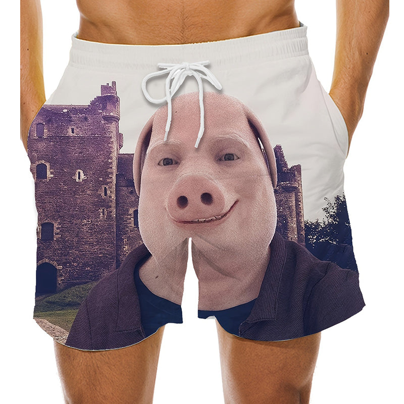 Men's Funny 3D Printed Beach Shorts