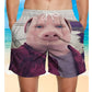 Men's Funny 3D Printed Beach Shorts