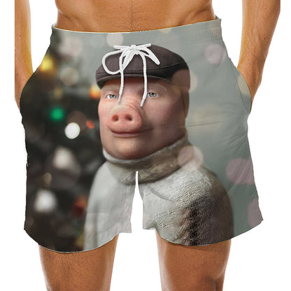 Men's Funny 3D Printed Beach Shorts