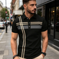 💐50% OFF! Men’s Collared Striped Top – Stylish for Office or Vacation 🏖️💼【Limited Stock】
