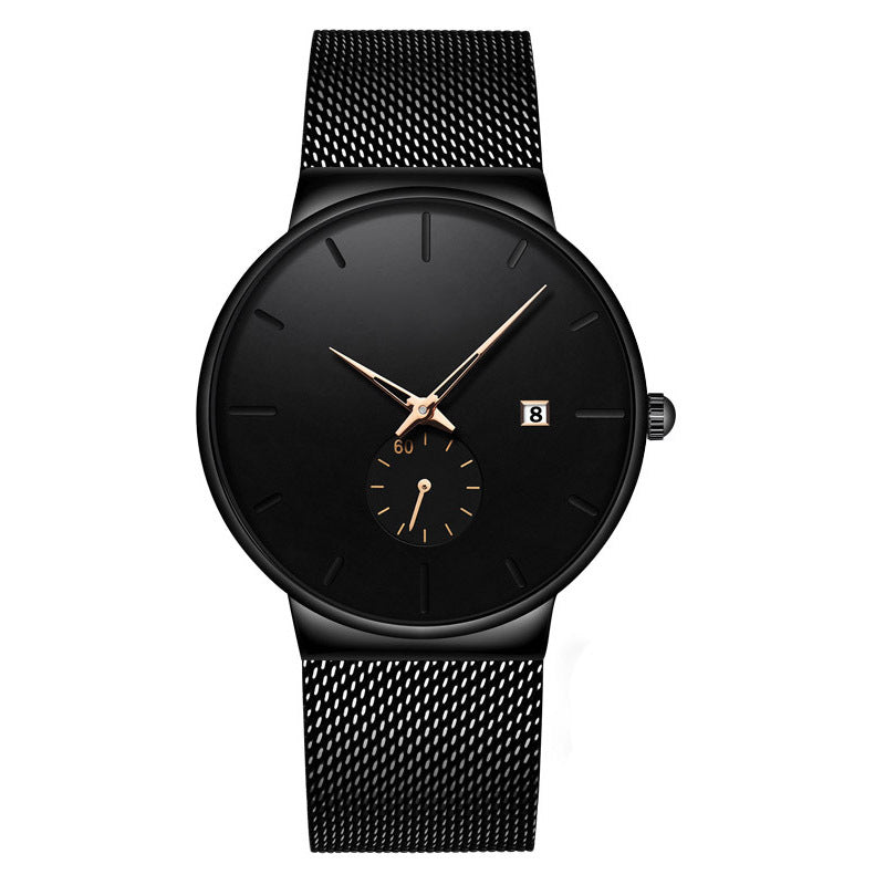 🔥2026 New Upgrade ＆ Hot Sale🔥50% Off ✨ Men's Minimalist Quartz Watch – Waterproof, Stainless Steel Mesh ✨