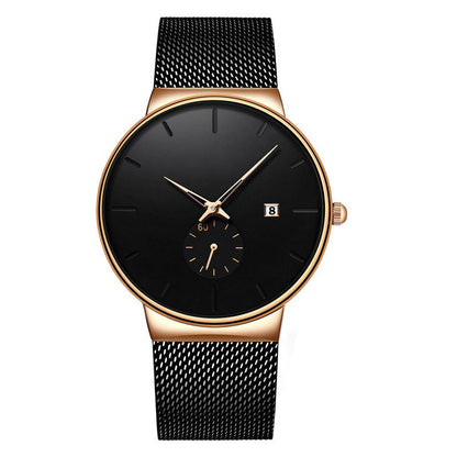 🔥2026 New Upgrade ＆ Hot Sale🔥50% Off ✨ Men's Minimalist Quartz Watch – Waterproof, Stainless Steel Mesh ✨