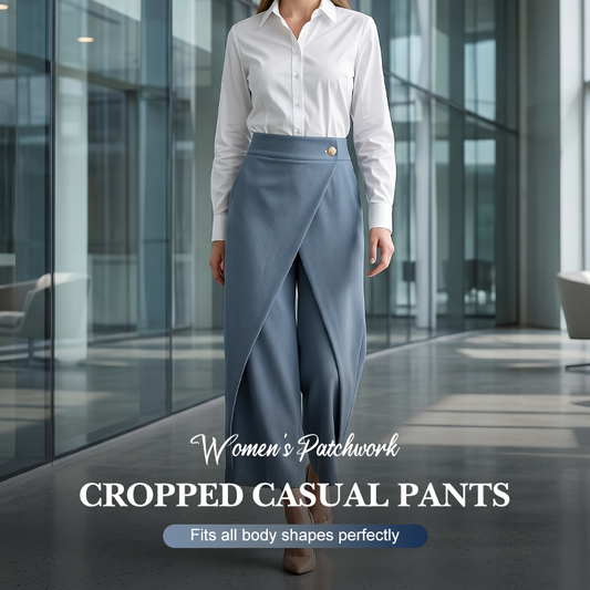 ⏳Time-Limited Special⏰Women's Patchwork Cropped Casual Trousers👖