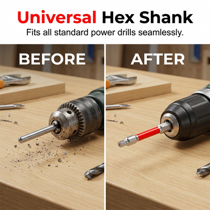 ⏰ 50% OFF – Upgrade Your Tool Kit Now ⏰🔩⛩️ Universal 1/4" Shank Pagoda Hex Bits – 6-in-1 Multi-Size Magic! | Fits All Standard Drills