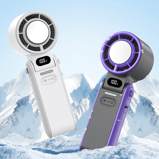 🌬️ Portable 3-in-1 Cooling Fan with Digital Display – Ultra-Long Battery Life, Compact & Foldable for Travel, Office & Bedroom
