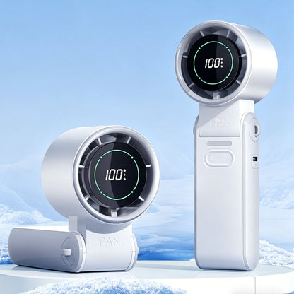 🌬️ Portable 3-in-1 Cooling Fan with Digital Display – Ultra-Long Battery Life, Compact & Foldable for Travel, Office & Bedroom