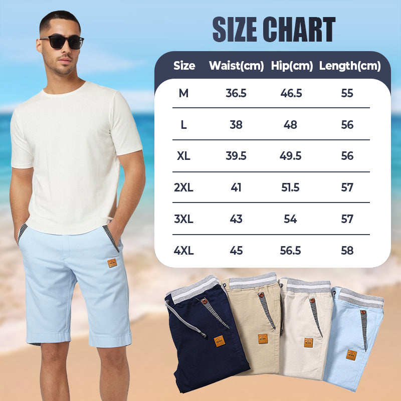 🩳 LIMITED-TIME 50% OFF! ✨ Men's Color-Block Shorts – Drawstring, Cotton Blend, Casual ✨