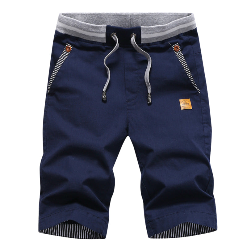 🩳 LIMITED-TIME 50% OFF! ✨ Men's Color-Block Shorts – Drawstring, Cotton Blend, Casual ✨