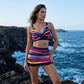 📢📢50% OFF !! ⏰Women's Striped Two-Piece Swimsuit