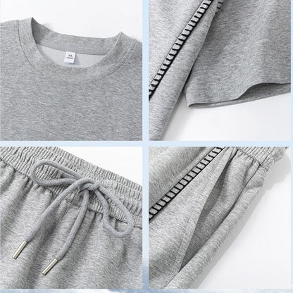 Men's Casual Crew Neck T-Shirt & Pants Set
