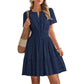 🔥Summer Hot Sale - 50% Off😍Women's Short Sleeve Tiered Mini Dress