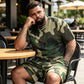 📢📢50% OFF !! ⏰Men's Camouflage Print T-Shirt & Shorts Set