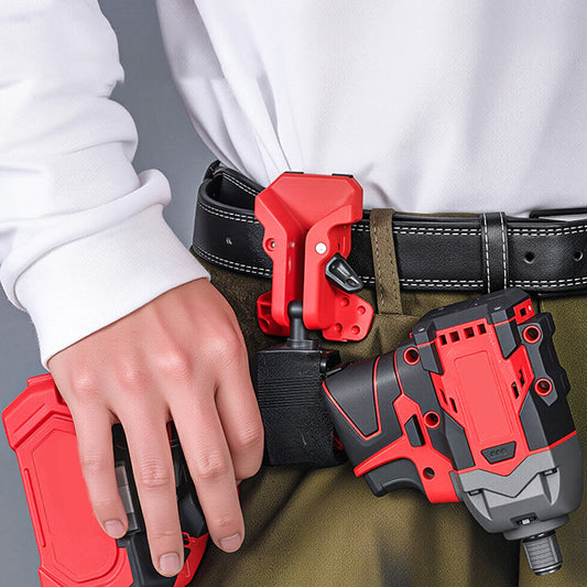 ⏳Time-Limited Special⏰🔧🛠️ Portable Self-Locking Power Tool Holster – Auto-Lock Belt Clip for Drills & Impact Drivers🔒