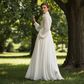 👗 50% OFF! ✨ Elegant Pleated White High-Neck Maxi Dress