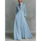 👗 50% OFF! ✨ Elegant Pleated White High-Neck Maxi Dress