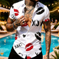 💋 50% OFF! ✨ Men's Kiss Print Button-Up Shirt – Playful, Lightweight, Vibrant 👔