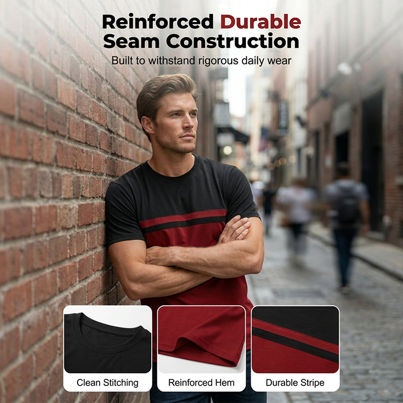 ⏰Men's Color-Block Crew Neck T-Shirt