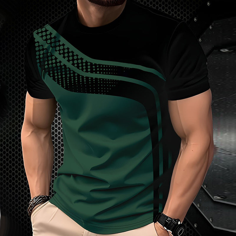 ⏰Men's Color-Block Crew Neck T-Shirt