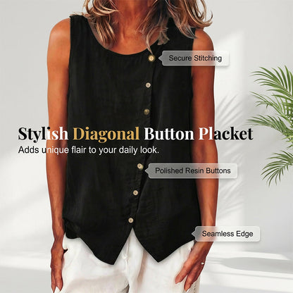 🌸 50% OFF NOW! 🌸Summer Loose Fit Button-Up Tunic Vest