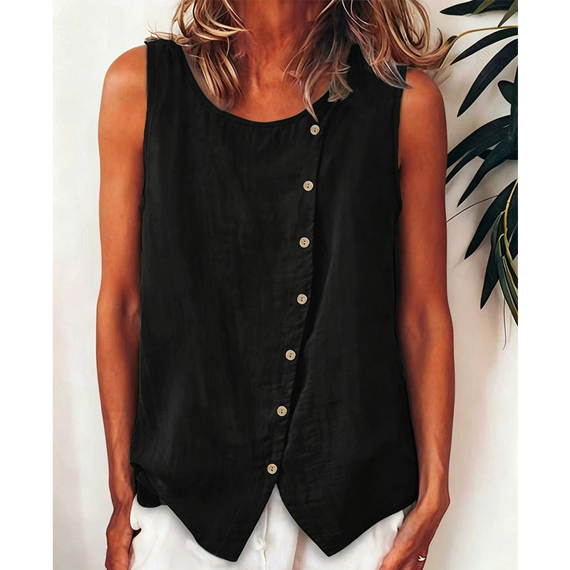 🌸 50% OFF NOW! 🌸Summer Loose Fit Button-Up Tunic Vest