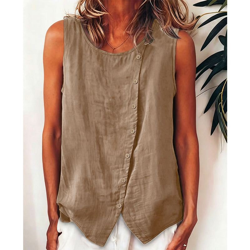 🌸 50% OFF NOW! 🌸Summer Loose Fit Button-Up Tunic Vest