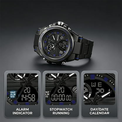 ⌚ LIMITED-TIME 50% OFF! ✨ Men's Waterproof Sports Watch – Dual Display, 3ATM, Shock-Resistant 🏃‍♂️