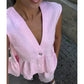 👚 50% OFF NOW! 👖 Solid Color V-Neck Sleeveless Top & Wide Leg Pants Two-Piece Set – Flowy, breathable & perfect for summer vacations or office chic 🌸