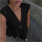 👚 50% OFF NOW! 👖 Solid Color V-Neck Sleeveless Top & Wide Leg Pants Two-Piece Set – Flowy, breathable & perfect for summer vacations or office chic 🌸