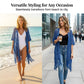 🌊 50% OFF NOW!✨ Women's Open-Front Knit Cover-Up with Tassel Fringe – Bohemian & Lightweight – Beach Essential 🌴