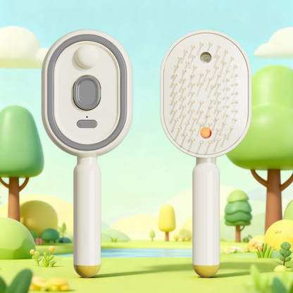 💖ProGlide™🇬🇧 Scalp Massager Comb 💆‍♀️ – Self-Cleaning 🧼, Tangle-Free ✂️ & Frizz-Control Hair Brush with Soothing Mist Spray 💨✨ | Perfect for Dry, Brittle Hair 💧🌟