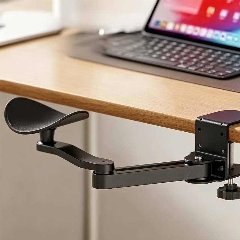 💪 Adjustable Ergonomic Clamp-On Arm Rest | Relieves Arm & Shoulder Fatigue, Fits Any Desk ✅