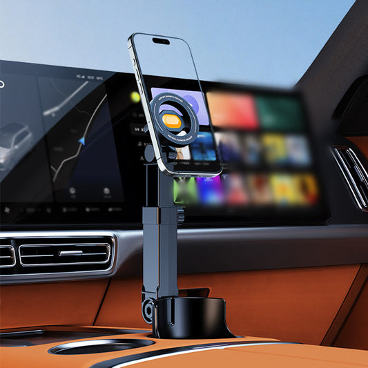 ⚠️Car Cup Holder Phone Mount – 360° Adjustable, Strong N52 Magnet, One-Hand Operation, Fits All Phones, Stable Magnetic & Clamp Models for Safe Driving