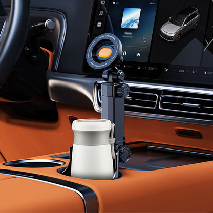 ⚠️Car Cup Holder Phone Mount – 360° Adjustable, Strong N52 Magnet, One-Hand Operation, Fits All Phones, Stable Magnetic & Clamp Models for Safe Driving