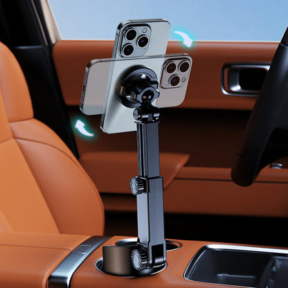 ⚠️Car Cup Holder Phone Mount – 360° Adjustable, Strong N52 Magnet, One-Hand Operation, Fits All Phones, Stable Magnetic & Clamp Models for Safe Driving
