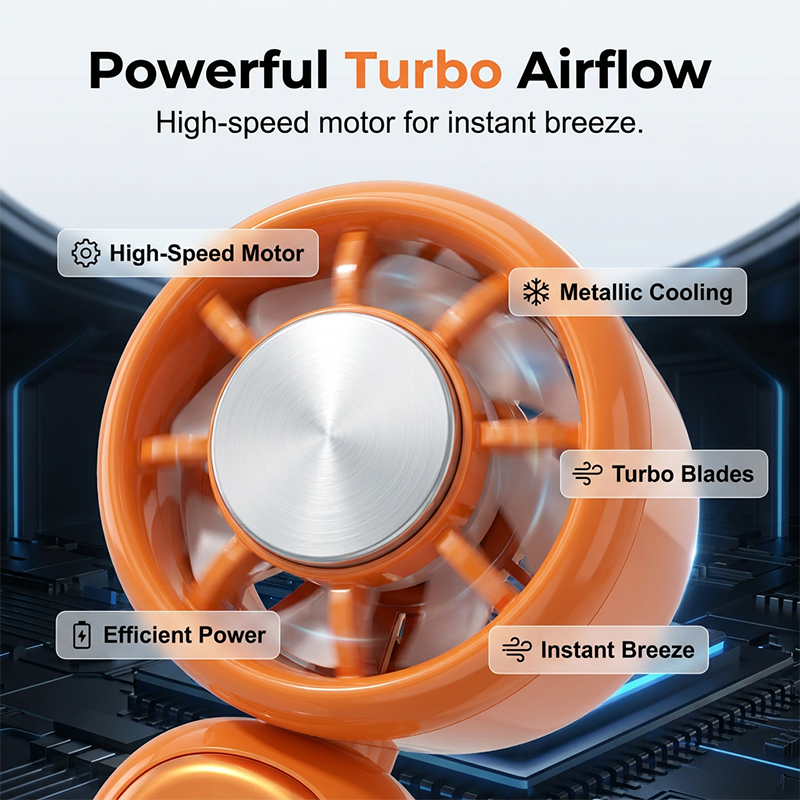 💦Summer Hot Sale🧊Portable Handheld Digital Display Cooling Fan