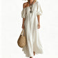 ⏰ 50% OFF✨Women's One-Shoulder Puff Sleeve Maxi Dress