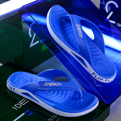 👣New Arrival 50% OFF! ☀️Ultra-Soft Sole Sporty Flip Flops for Men，Ultra-Soft SolePerfect For Beach, Gym & Daily Wear! ☀️🏋️‍♂️🌊