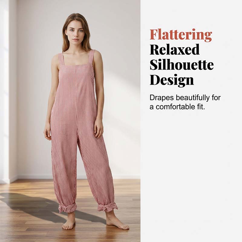 👗 50% OFF NOW! 🌊 Women's Casual Striped Spaghetti Strap Jumpsuit ✨